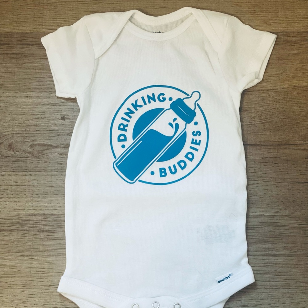 Drinking buddies baby onesie
